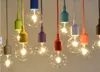 Luzes Pingente Vintage Edison Criativo DIY DropLight Arco-íris Pingente Lâmpada Colorida Decoração Home Iluminação Frete Grátis