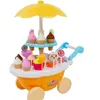 39PCS/Set Children Toys Simulation Mini Candy Ice Cream Trolley Lighting Music Shop Kid Pretend Playing Christmas Gift