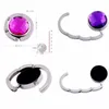 14color crystal Metal DIY Foldable Glossy Handbag Bag Purse Hanger Sticker folding Hook Holder Restaurant Dinning Luggages