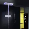 Contemporary Style 71X43 CM Large Touch Panel LED Shower Head Spray Bubble Waterfall Rainfall Bathroom Shower Faucet Set