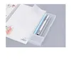 Solid färg genomskinlig frostat plast brevpapper penna box enkel multifunktionell förvaring penna penna box kreativa studenter penna väper