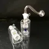 Mini deux petits pots ronds Gros Bongs Brûleur à mazout Tuyaux en verre Rigs Fumer