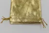 100pcs Gold Foil Organza Wedding Favor Gift Bag Pouch Jewelry Package 7x9cm / 9x12cm / 11x16cm /13x18cm