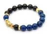 New Bracelets for Men and Women Hot Sale 10mm Natural Blue, Black, Red Agate Beaded Buddha Bracelets Ethic Lucky Jewelry