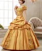 100% Real Fioletowy / Złoty Kwiatowy Średniowieczna Renesansowa Suknia Królowa Sukienka Wiktoriański Gothic / Marie Antoinette / Drivial War / Colonial Belle Ball