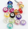 200 sztuk / partii Kolorowe Rondelle Akrylowe Plastikowe Big Hole Spacer Luźne Koraliki Fit Europejskiej Bransoletki 14mm Biżuteria DIY