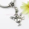 MIC 108pcs Tibetan Silver Cute Christmas Tree Snowflake Bell Boots Stock Snowman Elk Charm Pendant 103004