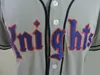 Mens New 9 Roy Hobbs York Knights The Natural Movie Camisetas de béisbol Camisas cosidas 1939 100.o Parche del centenario de béisbol Gris Wh8769583