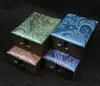 Pretty Pendants Necklace Gift Boxes Silk Fabric Jewelry Storage Case 10pcs/lot Mix Color Pattern Free shipping