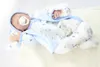 55cm / 22 "Realistico MOLTO SVEGLIO SiliconeVinyl Reborn Baby Toy / Morbido delicato Touch Body Body / ciuccio magnetico