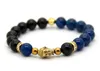 New Bracelets for Men and Women Hot Sale 10mm Natural Blue, Black, Red Agate Beaded Buddha Bracelets Ethic Lucky Jewelry