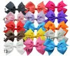 KLİP HD3301 İLE renkli 10pcs Kız saç aksesuarları Bebek Saç yay grogren kurdele yay hairband sivilceli