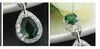 Accessoires couleur verte ensembles de bijoux de mariage pour femmes mariée argent plaqué or cristal ensemble de bijoux Vintage