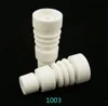Free shipping 14mm&18mm domeless ceramic nail with male female carb cap joint GR2 titanium nail domeless titanium nail