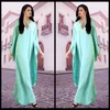 دبي Kaftans فساتين السهرة Abaya Jalabiya Ladies Maxi Vestido de Festa Mint Prom Prom Abort Aralsal For Barty Long