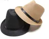 Unisex Mulheres Homens Ocasional Praia Sol Palha Panamá Jazz Hat Cowboy Cap Fedora, 6 PÇS / LOTE Frete grátis