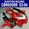 Bon 100 moulage par injection rouge ensemble pour honda cbr 600rr carénage 2003 2004 cbr600rr 03 04 pièces de réparation de carrosserie wyxs