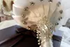 Exquisite Luxury Wedding Flowers Crystals Pearls Rhinestones Beading Sparkling Bridal Bouquet Satin Flowers Garden Church Beach We269P