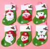 Christmas stockings kids christmas sock 3.5*6.3inch Santa non-woven gift bag Christmas ornaments free shipping CT05