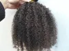 Nowy Przyjeżdża Brazylijski Ludzki Kręcone Włosy Klips W Weft W Ludzie Przedłużanie Włosów Nieprzetworzone Natural Black / Brown Kolor 9 sztuk / Zestaw Afro Kinky Curl