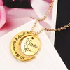 Collana a catena in oro Cuore Gioielli coreani Economici Ti amo fino alla luna e ritorno Collana in argento donna uomo Ti amo collane girocollo luna