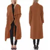 Wholesale-Stylish Women Lady Casual Cardigan Solid Long Sleeve X-Long Waterfall Coat Outwear 2Color