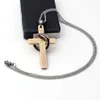 Venta al por mayor 10 unids de moda de alta calidad de acero inoxidable cruz biblia colgante alemán collar con joyería de encanto de cadena