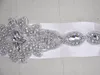 Newest Adjustable Size White crystal beaded Bridal Sashes For Brides Rhinestones belts wedding accessory Custom Made4524550