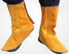 1 pairs Leather weld welder welding foot wear protective cover anti spark heat