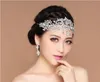 2019 Bling Srebrne akcesoria ślubne Tiars Bridal Hairgrips Crystal Rhinestone Headpieces Biżuterię Kobiety na czole korony HE9705929