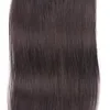 #2 Darkest Brown clip indian hair extensions 100g 7pcs unprocessed indian virgin hair human hair