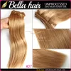 2pcs/lot free shipping 14-24inch Brazilian Malaysian Indian Peruvian Hair Blonde Human Weft Hair Extensions 100g/p Bella Hair