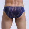 Nouvelle Arrivée Hommes Mémoires Slip Gay Spandex Sous-Vêtements De Mode Lisse Mince Impression Cueca Respirant Transparent Sexy Casual Bref Vêtements De Nuit Homme