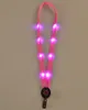 LED Light Up Lanyard Key Chain ID Keys Holder 3 Modes Flashing Hanging Rope 7 Colors 100pcs OOA3814