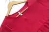 2016 Bahar Moda Yeni Kadın Bluzlar Tops Avrupa Satış Pileli Şifon Kadınlar Uzun Kollu Gömlek Kırmızı Kadınlar için Gevşek Bluzlar Kış