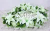 Silk Rose Lily Vine 160cm / 62.99 "Längd Konstgjorda blommor Rosor Liljor Rattan Flower Cane 3 Färger för Wedding Centerpiece