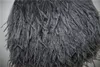 10 Yardslot 1 -lagen Light Graydark Grey Ostrich Feather Trimning Fringe på satinhuvud 5 6inch1215cm i bredd till TIP3901310