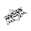 New Fashion Easy to diy 20Pcs Gift Message Hockey Mom Charms Jewelry For Women jewelry making fit for necklace or br264r