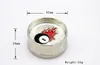 2 Layer Mini Teeth Tobacco Grinder 42MM Diameter Silver Paint Zinc Alloy for Broken Tobacco Smoking