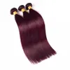 Europeiska mänskliga hårbuntar 99J Bourgundy Hair Extensions Wine Red Silk Straight Hair Bundles 8a Grad High Quality With Cheap PRIC1342088