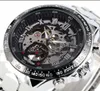 2024 New Winner Chronograph Clock Automatic Stainless Men Full Steel Skeleton Watch Men Mechanical Mens Watch Wristwatch For Men