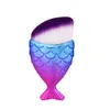 New Mermaid Fish Scale Makeup Fishtail Bottom Powder Blusher Cosmetic Brush