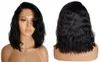 Brésilien Bob Bob Wigs partie latérale avec un bang en couches minces HD en dentelle HD Bob pour femmes blanches noires naturelles 130% densité 10 pouces