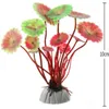 Sälj Plastic Lotus Leaf Grass Plants Artificial Aquarium Decorations Plants Fish Tank Grass Flower Ornament Decor2450