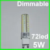 실리콘 G9 led AC 110V 220V SMD2835 3W 4W 5W LED 램프 따뜻한 멋진 흰색 스포트라이트 전구