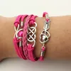 Pulseras infinitas HI-Q Joyas de moda Lotes mixtos Pulseras con dijes infinitos Lotes de plata Selección de estilo para gente de moda Pulseras multicapa