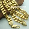 18K gold Filled Mens solide lourd chaîne longue collier gourmette anneau lien Jewell N224