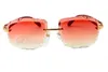 Nuovi occhiali da sole incisioni di moda in oro 8300075 Gambe da sole a specchio da sole a specchio per specchio per specchio di legno naturale.