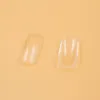 Fake Nails Half Nail Art False Acrylic Fake Nail Tips 2 bags (500 pcs/bag) Seamless Clear Full&Half Cover Nail G4