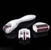 3 in 1 Derma Roller Kit With 3 Separate Roller Heads with Needle Count 180c/600c/1200c White/Black/Gold/Silver Titanium dermaroller